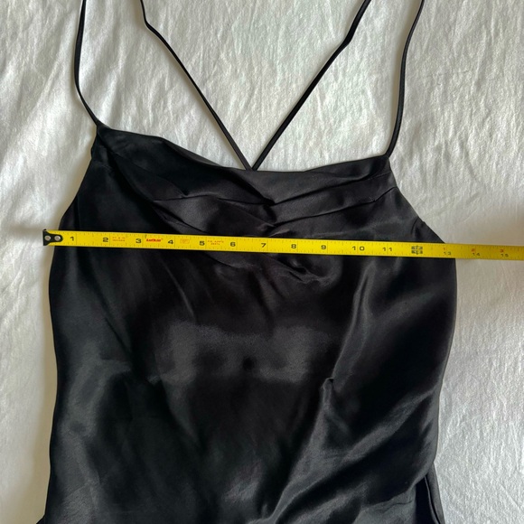 ZARA SATIN EFFECT CAMISOLE XS BLACK - Picture 3 of 11